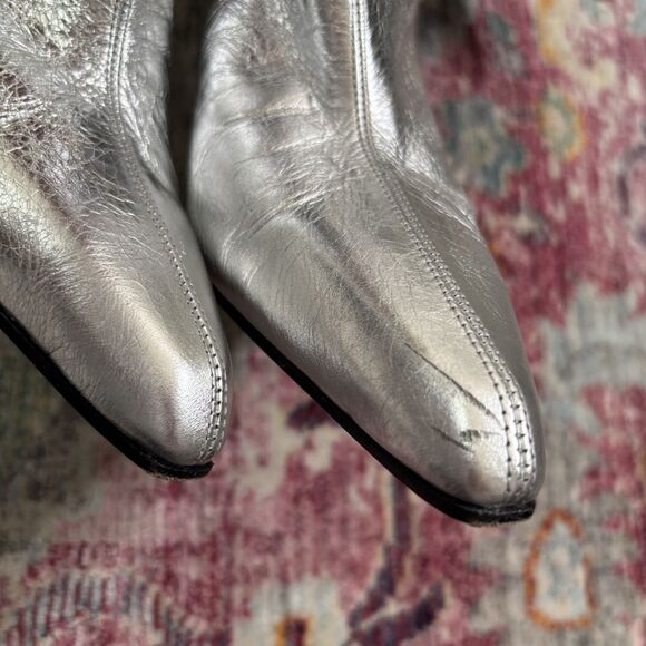 Paris Texas Jane Metallic Boots Silver - Picture 4 of 5
